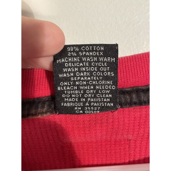 VTG Marithe Francois Girbaud Long Sleeve Distressed Grudge Red Crewneck Sz XXXL - Picture 5 of 12